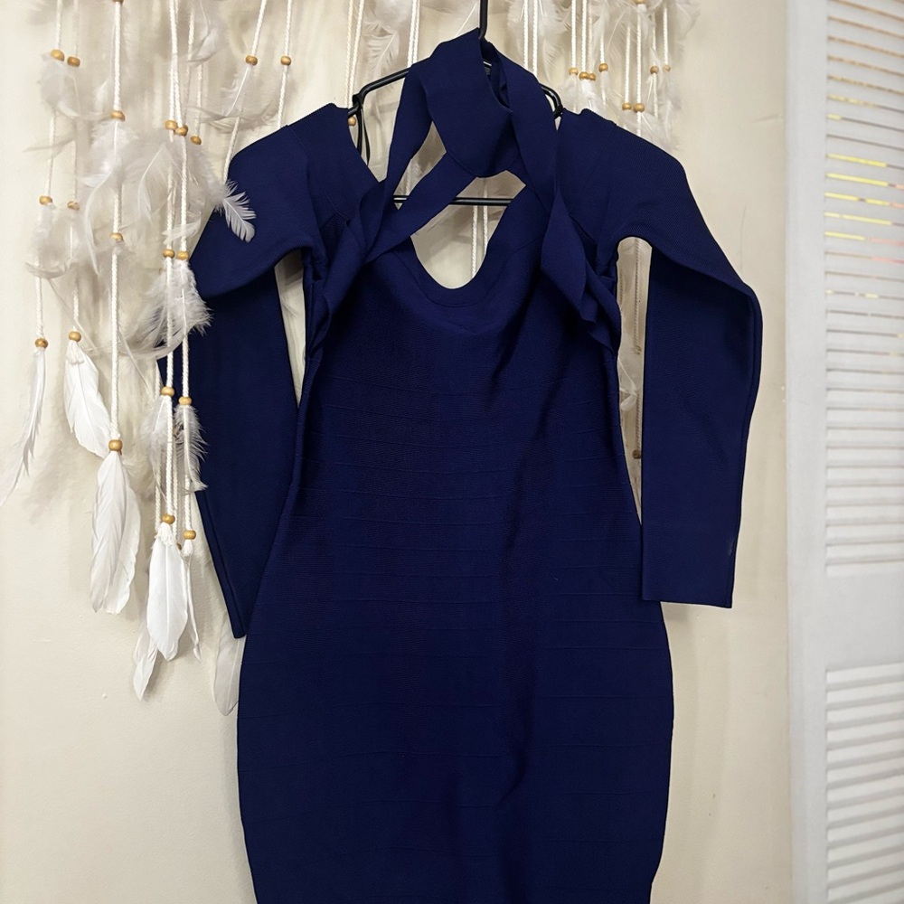 Elegant Navy Blue Women's Dress